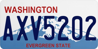 WA license plate AXV5202