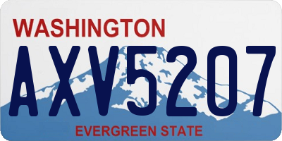 WA license plate AXV5207