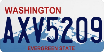 WA license plate AXV5209