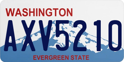 WA license plate AXV5210