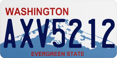 WA license plate AXV5212