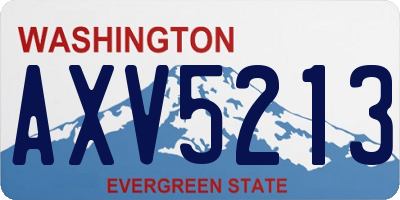 WA license plate AXV5213