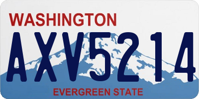 WA license plate AXV5214