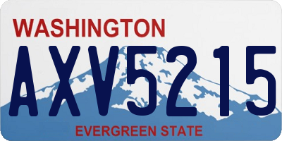 WA license plate AXV5215