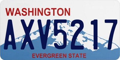 WA license plate AXV5217