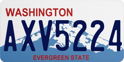 WA license plate AXV5224