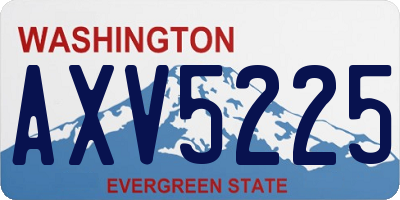 WA license plate AXV5225