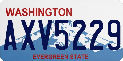 WA license plate AXV5229