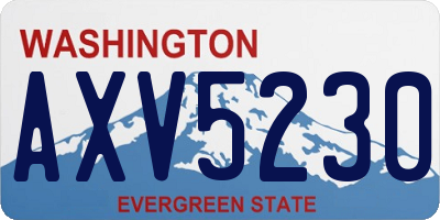 WA license plate AXV5230