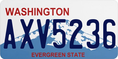 WA license plate AXV5236