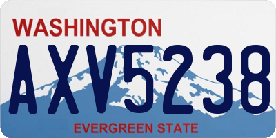 WA license plate AXV5238