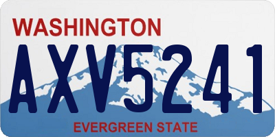 WA license plate AXV5241