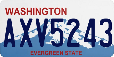 WA license plate AXV5243