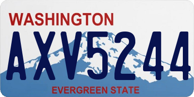 WA license plate AXV5244