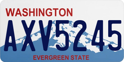 WA license plate AXV5245