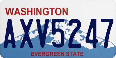 WA license plate AXV5247