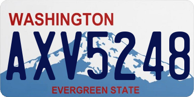 WA license plate AXV5248