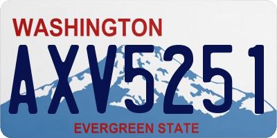WA license plate AXV5251