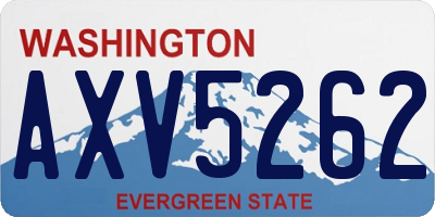 WA license plate AXV5262