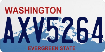 WA license plate AXV5264