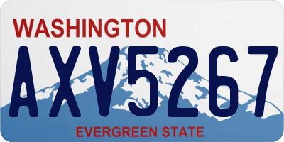 WA license plate AXV5267