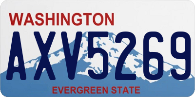 WA license plate AXV5269