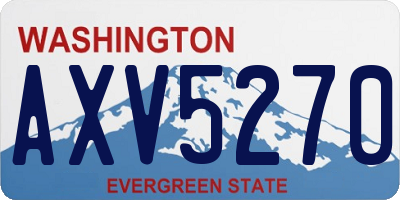 WA license plate AXV5270