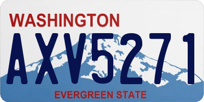 WA license plate AXV5271