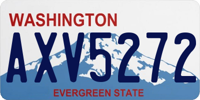 WA license plate AXV5272