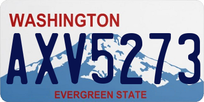 WA license plate AXV5273