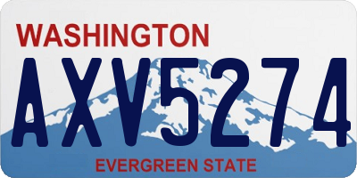 WA license plate AXV5274