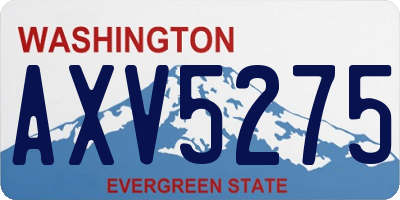 WA license plate AXV5275