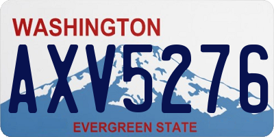 WA license plate AXV5276