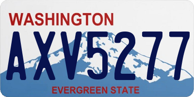WA license plate AXV5277