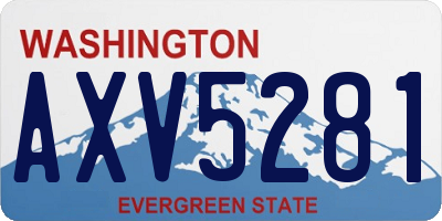 WA license plate AXV5281