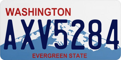 WA license plate AXV5284