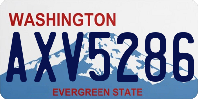 WA license plate AXV5286