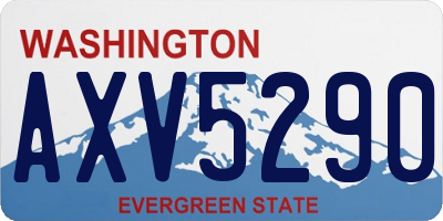 WA license plate AXV5290