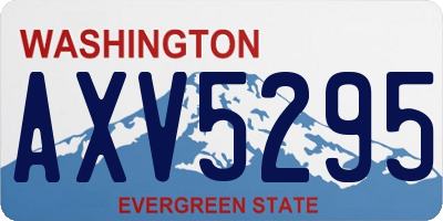 WA license plate AXV5295