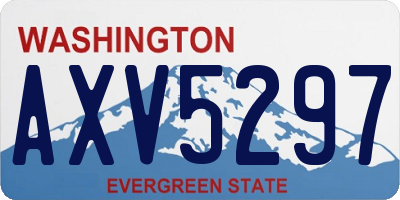 WA license plate AXV5297
