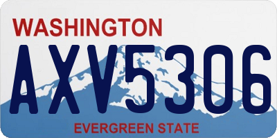 WA license plate AXV5306