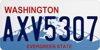 WA license plate AXV5307