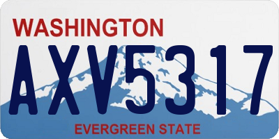 WA license plate AXV5317