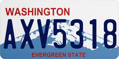 WA license plate AXV5318
