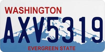 WA license plate AXV5319