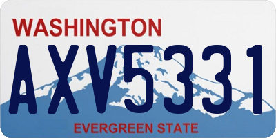 WA license plate AXV5331