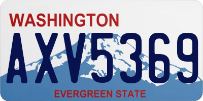 WA license plate AXV5369