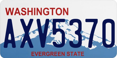 WA license plate AXV5370
