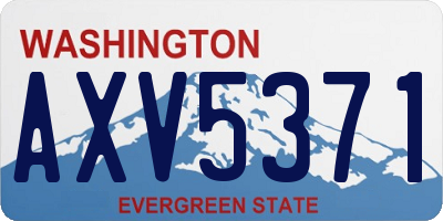 WA license plate AXV5371