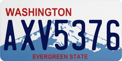 WA license plate AXV5376